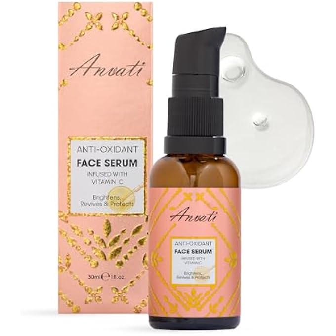 Anvati VITAMIN C SERUM FOR FACE  VITAMIN ILLUMINATING WITH HYALURONIC ACID  WRINKLES AND DARK SPOT CORRECTING GLOW SERUM  FACE MOISTURIZER WITH VITAMIN C AND HYALURONIC ACID -30ML - Image 1